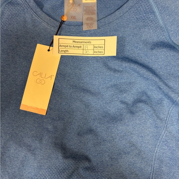 Calia Women’s Seamless Long Sleeve Race Length cosmic blueTop Size XXL - Picture 3 of 5